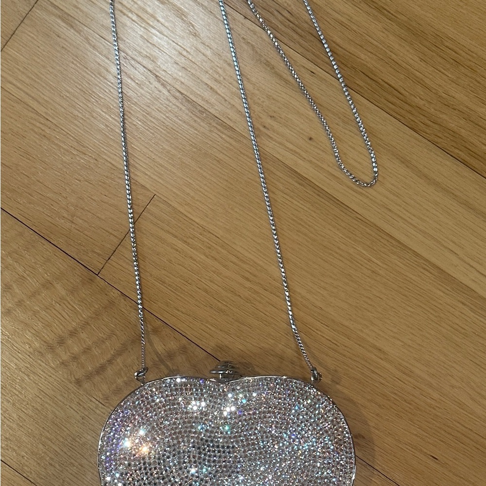Judith Leiber Swarovski Crystal Heart Soul Wedding Clutch Shoulder Bag View 3